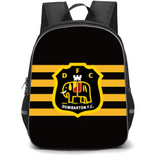 Dumbarton Backpack School Bag StudentPack - Logo In Yellow And Black Stripe Background Football Club