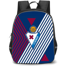Eibar SD Backpack School Bag StudentPack - Eibar SD Logo On Abstract Background Football Club