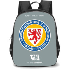 Eintracht Braunschweig Backpack School Bag StudentPack - Logo Poster In Gray Background Football Club