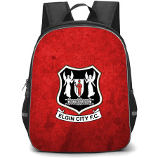 Elgin City Backpack School Bag StudentPack - Logo In Concrete Red Background Football Club