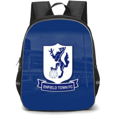 National League South Enfield Town Backpack School Bag StudentPack - Large Logo In Blue Background