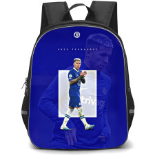 Enzo Fernandez Backpack StudentPack - Enzo Fernandez Chelsea F.C. Standing And Clapping Poster On Blue Background