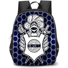 Club de Gimnasia y Esgrima La Plata Backpack School Bag StudentPack - Club de Gimnasia y Esgrima La Plata Logo with Hexagon Pattern Effect