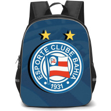 Esporte Clube Bahia Backpack School Bag StudentPack - Esporte Clube Bahia Logo with Blurred Crest Background
