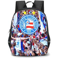 Esporte Clube Bahia Backpack School Bag StudentPack - Esporte Clube Bahia Fans in Stadium with Logo and Flags Background