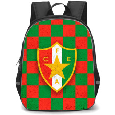 CF Estrela Amadora Backpack School Bag StudentPack - CF Estrela Amadora Logo On Red Green Block Background
