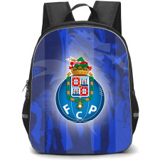 FC Porto Backpack School Bag StudentPack - FC Porto Logo On Blue Effect Silhouette Background