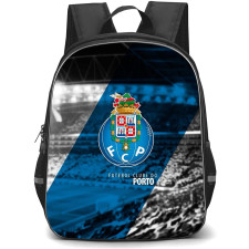 FC Porto Backpack School Bag StudentPack - FC Porto Logo On Blue Stripe Blur Background