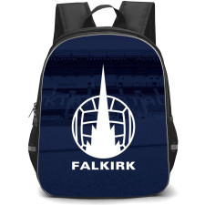 Falkirk Backpack School Bag StudentPack - Logo Field Stadium In Blue Background Football Club