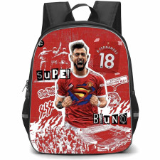 Bruno Fernandes Backpack StudentPack - Bruno Fernandes 18 Manchester United Shouting Super Bruno