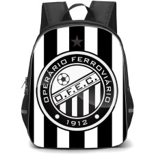 Operario Ferroviario Esporte Clube Backpack School Bag StudentPack - Operario Ferroviario Esporte Clube Logo with Vertical Stripe Black and White Effect