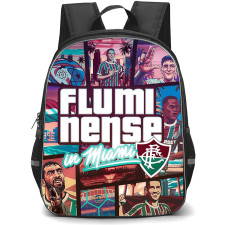 Fluminense Football Club Backpack School Bag StudentPack - Fluminense Football Club Logo with Sunset Comic Style Artwork