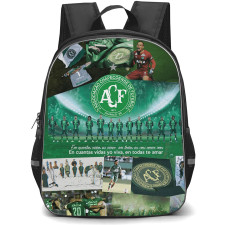 Associacao Chapecoense de Futebol Backpack School Bag StudentPack - Associacao Chapecoense de Futebol Stadium with Logo Memory Collage Green Effect
