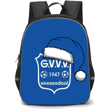 GVVV Backpack School Bag StudentPack - Logo Santa Hat In Blue Background Football Club