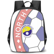 Garforth Town Football Club Backpack School Bag StudentPack - Garforth Town Football Club with Logo Ball Pattern Effect