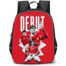 Alejandro Garnacho Backpack StudentPack - Alejandro Garnacho Manchester United Celebration On Red Background