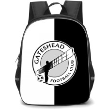 National League Gateshead Backpack School Bag StudentPack - Large Logo In Black And White