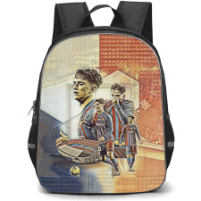 Pablo Gavi Backpack StudentPack - Pablo Gavi FC Barcelona Match Poster Art