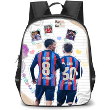 Gavi And Pedri Backpack StudentPack - Gavi And Pedri FC Barcelona Standing Back