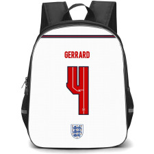 Steven Gerrard Backpack StudentPack - Steven Gerrard England National Football Team No. 4 Jersey