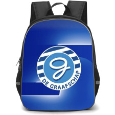 De Graafschap Backpack School Bag StudentPack - Logo In Blue Abstract Background Football Club