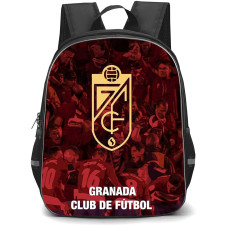 Granada CF Backpack School Bag StudentPack - Granada CF Yellow Logo On Player Painting Background Football Club