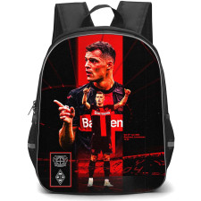 Granit Xhaka School Backpack StudentPack - Bayer 04 Leverkusen Granit Xhaka Standing On Red Graphic Art Background
