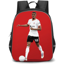 Ryan Jiro Gravenberch Backpack StudentPack - Ryan Jiro Gravenberch 38 Liverpool F.C. Dribbling Illustration Art On Red Background