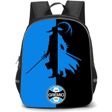 Gremio Foot-Ball Porto Alegrense Backpack School Bag StudentPack - Gremio Foot-Ball Porto Alegrense Logo with Vertical Split Silhouette Black Effect