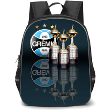 Gremio Foot-Ball Porto Alegrense Backpack School Bag StudentPack - Gremio Foot-Ball Porto Alegrense Logo with 3 Trophy Dark Effect