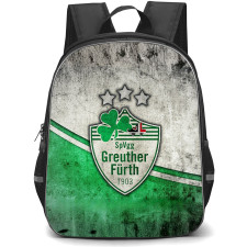 SpVgg Greuther F?rth Backpack School Bag StudentPack - Logo In Grunge Green And White Background Football Club