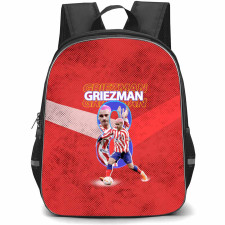 Antoine Griezmann Backpack StudentPack - Antoine Griezmann 8 Atletico De Madrid Shooting On Red Background