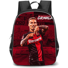 Alejandro Grimaldo School Backpack StudentPack - Bayer 04 Leverkusen Alejandro Grimaldo Signature Celebration On Red Graphic Art