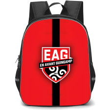 EA Guingamp Backpack School Bag StudentPack - Logo In Black And Red Line Background Football Club