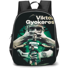 Viktor Gyokeres Backpack StudentPack - Viktor Gyokeres Avatar Black and Green Background