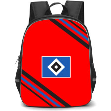 Hamburger SV Football Club Backpack School Bag StudentPack - Large Logo With Stripe
