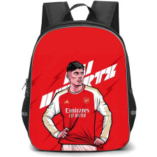Kai Havertz School Backpack StudentPack - Kai Havertz Arsenal FC Standing Illustration Art On Red Background