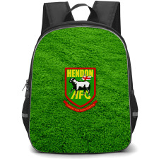 Hendon Football Club Backpack School Bag StudentPack - Hendon HFC Football Club Logo with Grass Background