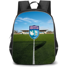 Walton & Hersham Football Club Backpack School Bag StudentPack - Walton & Hersham Football Club Center Line Grass Stripe Logo Effect