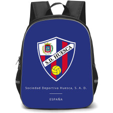 Huesca SD Backpack School Bag StudentPack - Huesca SD Logo Blue Background Football Club