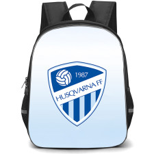 Husqvarna FF Backpack School Bag StudentPack - Husqvarna FF Logo On Light Blue Background Football Club
