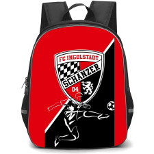 FC Ingolstadt 04 Backpack School Bag StudentPack - Logo Kick In Black And Red Poster Football Club