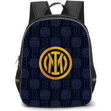 Inter Milan School Backpack StudentPack - Inter Milan Gold Logo On Logo Pattern Art Background