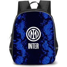 Inter Milan School Backpack StudentPack - Inter Milan Logo On Blue Snake Skin Background