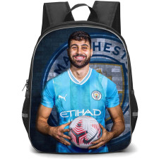 Josko Gvardiol Backpack StudentPack - Josko Gvardiol Manchester City F.C. Standing And Holding Ball