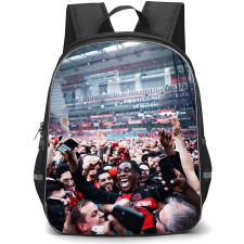 Jeremie Frimpong School Backpack StudentPack - Bayer 04 Leverkusen Jeremie Frimpong winning Celebration With Fans Poster