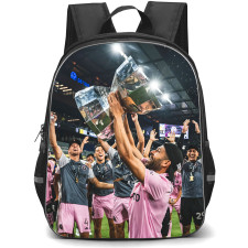 Inter Miami CF Jordi Alba Backpack StudentPack - Jordi Alba Holding Trophy Celebrating