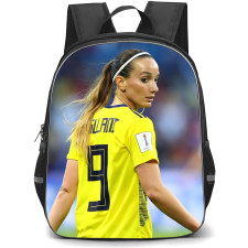 Kosovare Asllani Backpack StudentPack - Kosovare Asllani 9 Sweden Women's National Football Side Portrait Poster