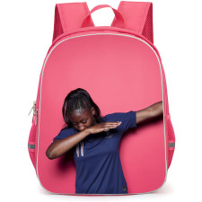 Kadidiatou Diani Backpack StudentPack - Kadidiatou Diani France Women's National Football Dabbing On Pink Background