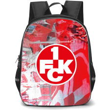 1. FC Kaiserslautern Backpack School Bag StudentPack - Logo In Grunge Red Background Football Club
